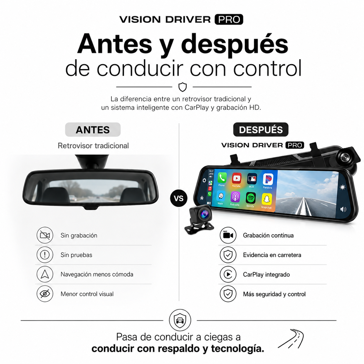 Espejo Inteligente 4K Carplay