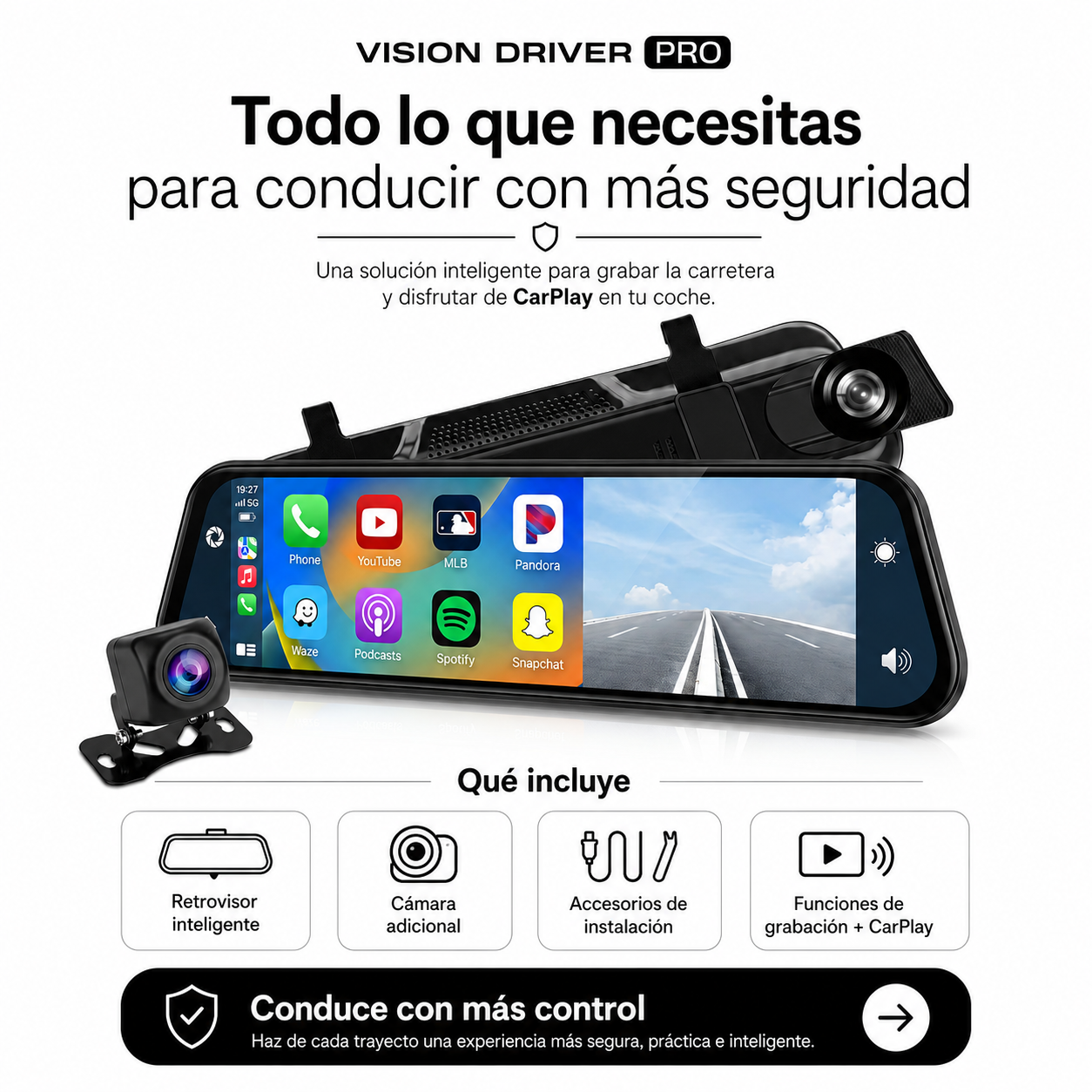 Espejo Inteligente 4K Carplay